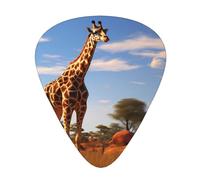 Guitar plectrums 12-piece set Comfortable in the hand with smooth edges Three thicknesses to match African Giraffe Pattern