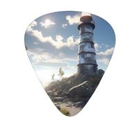Guitar plectrums 12-piece set Comfortable in the hand with smooth edges Three thicknesses to match Beauty Lighthouse Picture