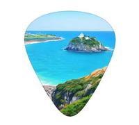 Guitar plectrums 12-piece set Comfortable in the hand with smooth edges Three thicknesses to match Beautiful view of the sea Pattern
