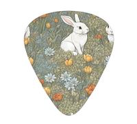 Guitar plectrums 12-piece set Comfortable in the hand with smooth edges Three thicknesses to match Bunny Rabbit Prints