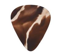 Guitar plectrums 12-piece set Comfortable in the hand with smooth edges Three thicknesses to match brown cowhide art Pattern