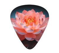 Guitar plectrums 12-piece set Comfortable in the hand with smooth edges Three thicknesses to match Beautiful Lotus Flower Prints