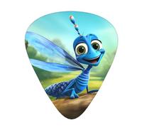 Guitar plectrums 12-piece set Comfortable in the hand with smooth edges Three thicknesses to match Blue Dragonfly Prints