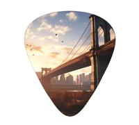 Guitar plectrums 12-piece set Comfortable in the hand with smooth edges Three thicknesses to match Brooklyn Bridge Picture