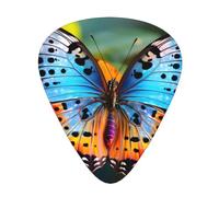 Guitar plectrums 12-piece set Comfortable in the hand with smooth edges Three thicknesses to match Beautiful Butterfly Prints