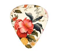 Guitar plectrums 12-piece set Comfortable in the hand with smooth edges Three thicknesses to match Botanical Floral Prints