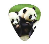 Guitar plectrums 12-piece set Comfortable in the hand with smooth edges Three thicknesses to match Baby Pandas Pattern