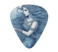 Guitar plectrums 12-piece set Comfortable in the hand with smooth edges Three thicknesses to match Blue Mermaid Prints