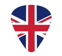 Guitar plectrums 12-piece set Comfortable in the hand with smooth edges Three thicknesses to match British flag Picture