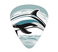 Guitar plectrums 12-piece set Comfortable in the hand with smooth edges Three thicknesses to match Cute dolphin Prints