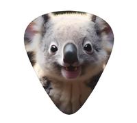 Guitar plectrums 12-piece set Comfortable in the hand with smooth edges Three thicknesses to match Cute Koala Picture