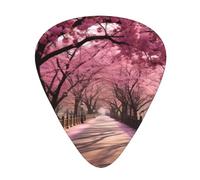 Guitar plectrums 12-piece set Comfortable in the hand with smooth edges Three thicknesses to match Cherry blossoms in New York's Central Park Pattern