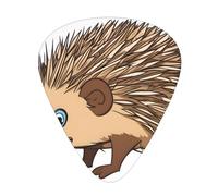 Guitar plectrums 12-piece set Comfortable in the hand with smooth edges Three thicknesses to match cute Cartoon Hedgehog Picture
