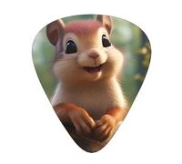 Guitar plectrums 12-piece set Comfortable in the hand with smooth edges Three thicknesses to match Cute Squirrel Pattern