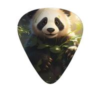 Guitar plectrums 12-piece set Comfortable in the hand with smooth edges Three thicknesses to match Cute Panda Plant Picture