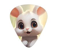 Guitar plectrums 12-piece set Comfortable in the hand with smooth edges Three thicknesses to match Cartoon Cute Animals Rabbit Pattern