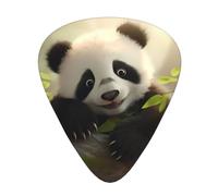 Guitar plectrums 12-piece set Comfortable in the hand with smooth edges Three thicknesses to match Cute Little Panda Picture