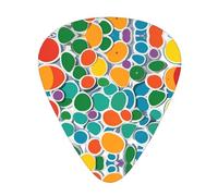 Guitar plectrums 12-piece set Comfortable in the hand with smooth edges Three thicknesses to match Cartoon color circle Picture