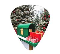 Guitar plectrums 12-piece set Comfortable in the hand with smooth edges Three thicknesses to match Christmas mailbox and gifts Prints