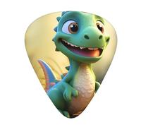 Guitar plectrums 12-piece set Comfortable in the hand with smooth edges Three thicknesses to match Cute Dinosaur Pattern