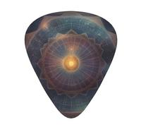 Guitar plectrums 12-piece set Comfortable in the hand with smooth edges Three thicknesses to match Cosmic Shining Planet Prints