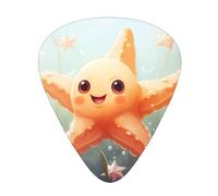 Guitar plectrums 12-piece set Comfortable in the hand with smooth edges Three thicknesses to match Cute smiley lake Prints