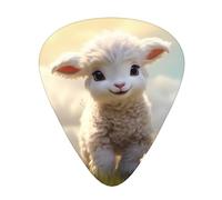 Guitar plectrums 12-piece set Comfortable in the hand with smooth edges Three thicknesses to match Cute lamb Pattern