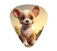 Guitar plectrums 12-piece set Comfortable in the hand with smooth edges Three thicknesses to match cute chihuahua Prints