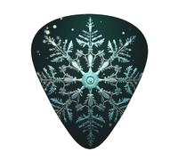 Guitar plectrums 12-piece set Comfortable in the hand with smooth edges Three thicknesses to match Christmas tree snowflakes Prints