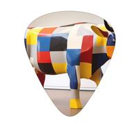 Guitar plectrums 12-piece set Comfortable in the hand with smooth edges Three thicknesses to match cool bull riding Prints