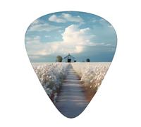 Guitar plectrums 12-piece set Comfortable in the hand with smooth edges Three thicknesses to match Cotton fields in Alabama Pattern