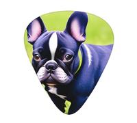 Guitar plectrums 12-piece set Comfortable in the hand with smooth edges Three thicknesses to match Colorful French Bulldog Prints