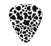 Guitar plectrums 12-piece set Comfortable in the hand with smooth edges Three thicknesses to match Cow Fur Print Picture