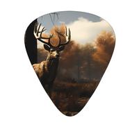 Guitar plectrums 12-piece set Comfortable in the hand with smooth edges Three thicknesses to match Deer Hunting Pattern