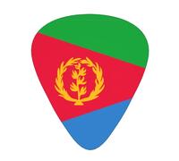 Guitar plectrums 12-piece set Comfortable in the hand with smooth edges Three thicknesses to match Eritrean flag Picture
