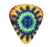 Guitar plectrums 12-piece set Comfortable in the hand with smooth edges Three thicknesses to match Exotic Tribe Tie Dye Style Pattern