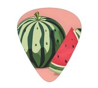 Guitar plectrums 12-piece set Comfortable in the hand with smooth edges Three thicknesses to match Fruits Watermelon Pattern
