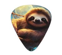Guitar plectrums 12-piece set Comfortable in the hand with smooth edges Three thicknesses to match Follow Your Dreams Sloth Pattern