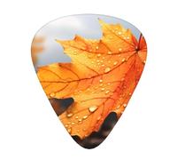 Guitar plectrums 12-piece set Comfortable in the hand with smooth edges Three thicknesses to match Fall Maple Leaf Pattern