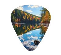 Guitar plectrums 12-piece set Comfortable in the hand with smooth edges Three thicknesses to match Forest Lakes of New Hampshire Pattern