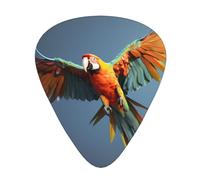 Guitar plectrums 12-piece set Comfortable in the hand with smooth edges Three thicknesses to match flying parrot Pattern