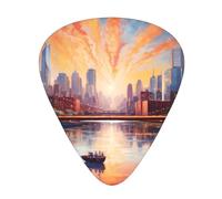 Guitar plectrums 12-piece set Comfortable in the hand with smooth edges Three thicknesses to match Good Vibes Only Prints