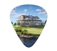 Guitar plectrums 12-piece set Comfortable in the hand with smooth edges Three thicknesses to match Golf Yacht Club Pattern