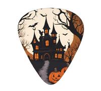 Guitar plectrums 12-piece set Comfortable in the hand with smooth edges Three thicknesses to match Gothic Happy Halloween Prints