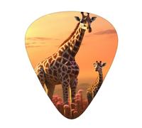 Guitar plectrums 12-piece set Comfortable in the hand with smooth edges Three thicknesses to match giraffe mum and baby Picture