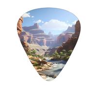 Guitar plectrums 12-piece set Comfortable in the hand with smooth edges Three thicknesses to match Grand Canyon Prints