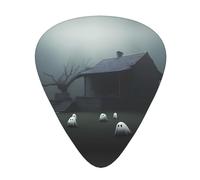 Guitar plectrums 12-piece set Comfortable in the hand with smooth edges Three thicknesses to match Horror haunted house Picture
