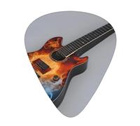 Guitar plectrums 12-piece set Comfortable in the hand with smooth edges Three thicknesses to match Ice and Fire Guitar Pattern
