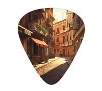 Guitar plectrums 12-piece set Comfortable in the hand with smooth edges Three thicknesses to match Italian Old Street Picture
