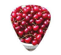 Guitar plectrums 12-piece set Comfortable in the hand with smooth edges Three thicknesses to match lovely sweet red cherry Prints